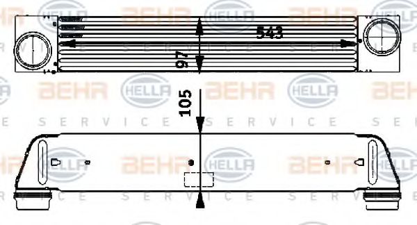 Imagine Intercooler, compresor HELLA 8ML 376 723-501