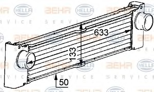 Imagine Intercooler, compresor HELLA 8ML 376 723-521