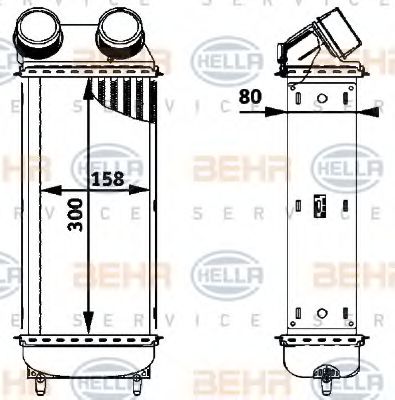 Imagine Intercooler, compresor HELLA 8ML 376 723-561