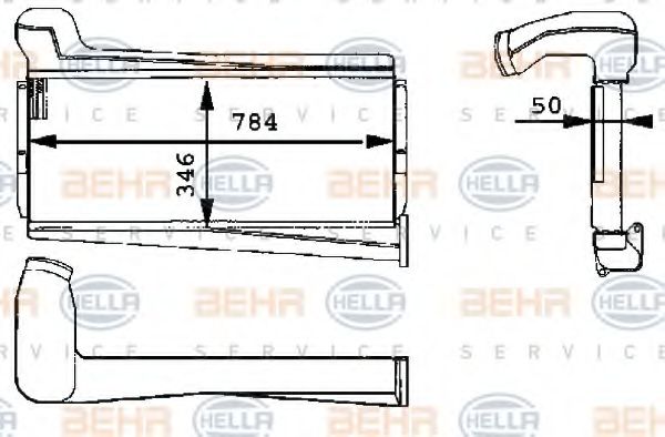 Imagine Intercooler, compresor HELLA 8ML 376 723-631