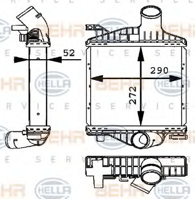 Imagine Intercooler, compresor HELLA 8ML 376 723-701