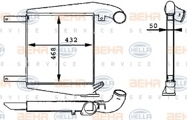 Imagine Intercooler, compresor HELLA 8ML 376 723-711