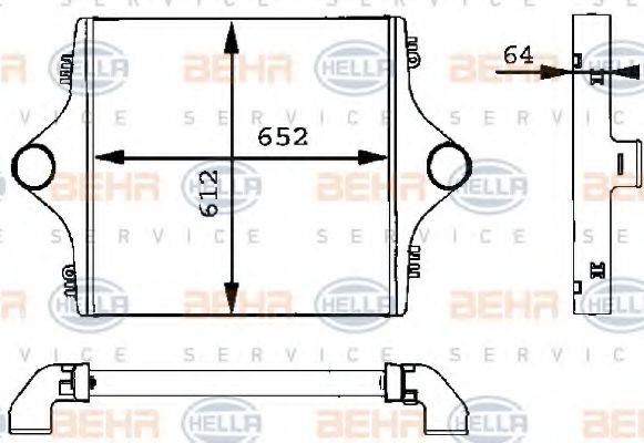 Imagine Intercooler, compresor HELLA 8ML 376 723-741