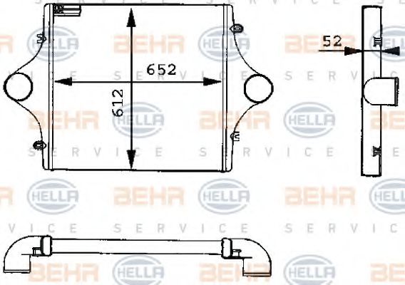 Imagine Intercooler, compresor HELLA 8ML 376 723-761