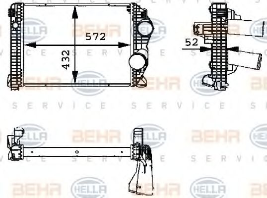 Imagine Intercooler, compresor HELLA 8ML 376 723-791