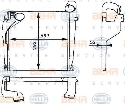 Imagine Intercooler, compresor HELLA 8ML 376 724-011