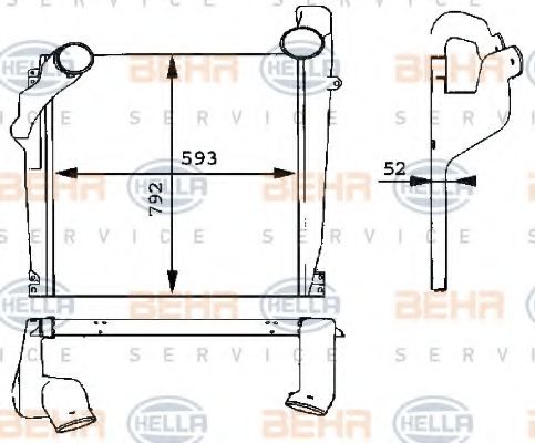 Imagine Intercooler, compresor HELLA 8ML 376 724-021