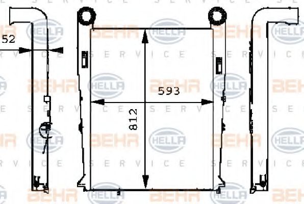 Imagine Intercooler, compresor HELLA 8ML 376 724-071