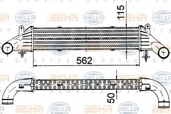 Imagine Intercooler, compresor HELLA 8ML 376 724-161