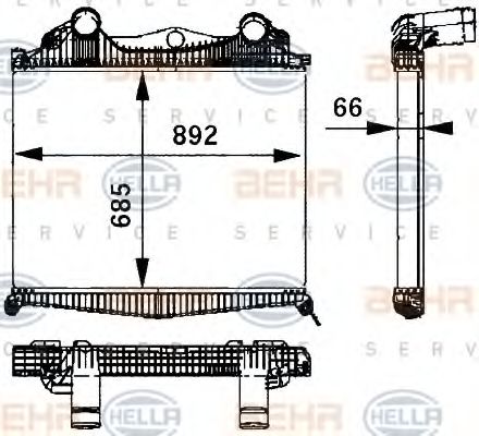 Imagine Intercooler, compresor HELLA 8ML 376 724-211