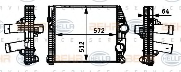 Imagine Intercooler, compresor HELLA 8ML 376 724-261