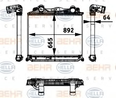 Imagine Intercooler, compresor HELLA 8ML 376 724-321