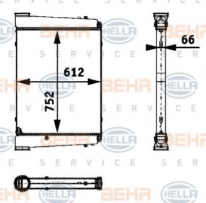 Imagine Intercooler, compresor HELLA 8ML 376 724-351