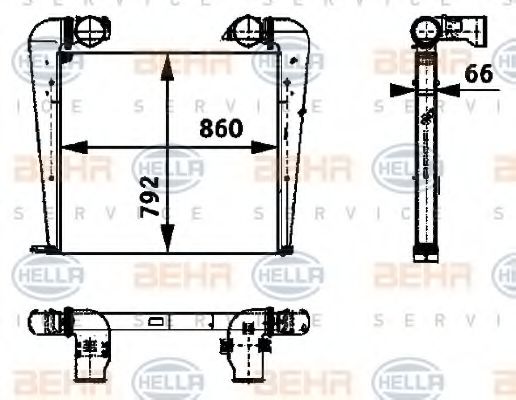 Imagine Intercooler, compresor HELLA 8ML 376 724-401