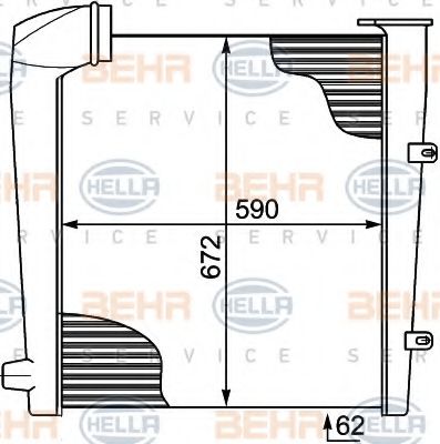 Imagine Intercooler, compresor HELLA 8ML 376 727-651