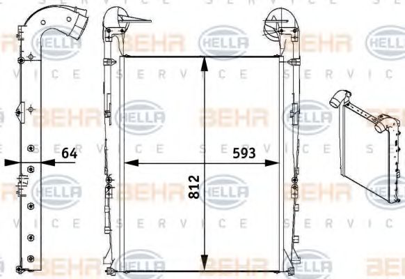 Imagine Intercooler, compresor HELLA 8ML 376 728-731