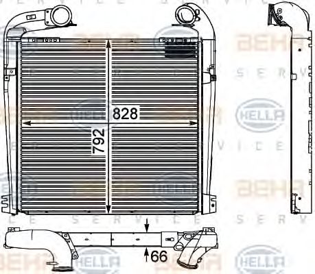 Imagine Intercooler, compresor HELLA 8ML 376 730-571