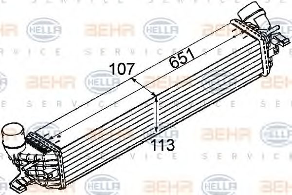 Imagine Intercooler, compresor HELLA 8ML 376 745-731