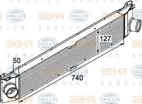 Imagine Intercooler, compresor HELLA 8ML 376 746-011