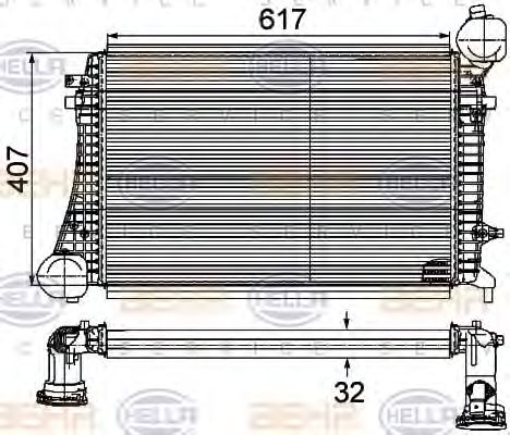 Imagine Intercooler, compresor HELLA 8ML 376 746-161