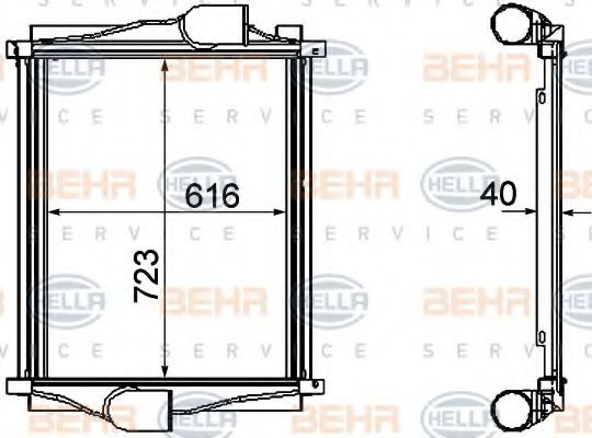 Imagine Intercooler, compresor HELLA 8ML 376 746-311