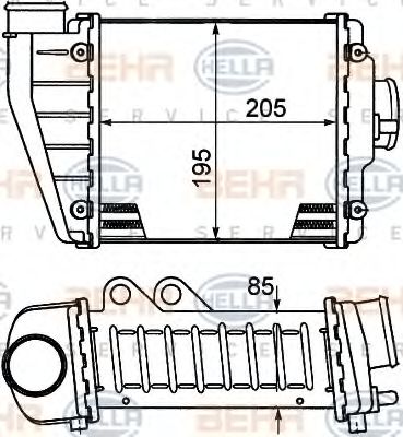 Imagine Intercooler, compresor HELLA 8ML 376 746-321