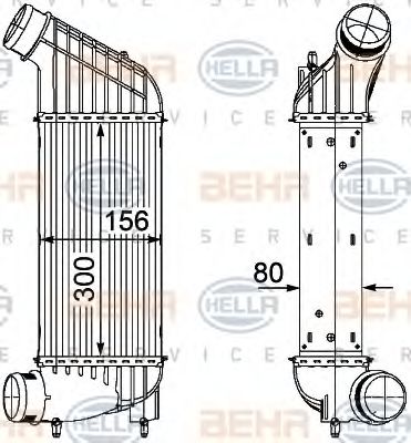 Imagine Intercooler, compresor HELLA 8ML 376 746-361