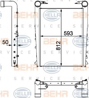 Imagine Intercooler, compresor HELLA 8ML 376 746-371