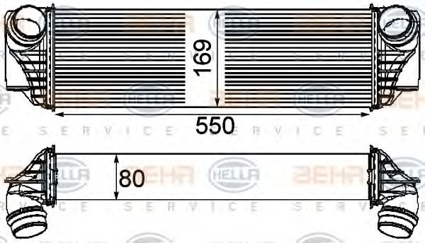 Imagine Intercooler, compresor HELLA 8ML 376 746-421