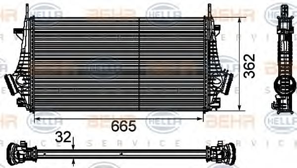 Imagine Intercooler, compresor HELLA 8ML 376 746-481