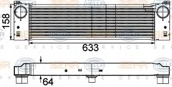 Imagine Intercooler, compresor HELLA 8ML 376 746-491