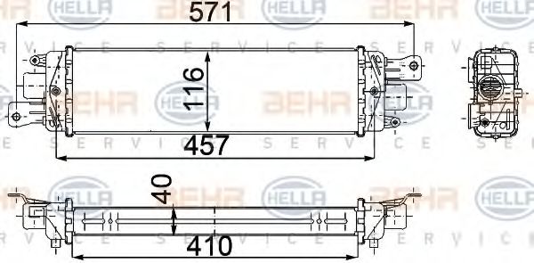 Imagine Intercooler, compresor HELLA 8ML 376 746-671