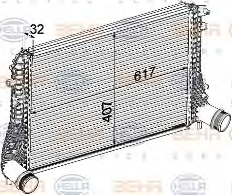 Imagine Intercooler, compresor HELLA 8ML 376 746-721