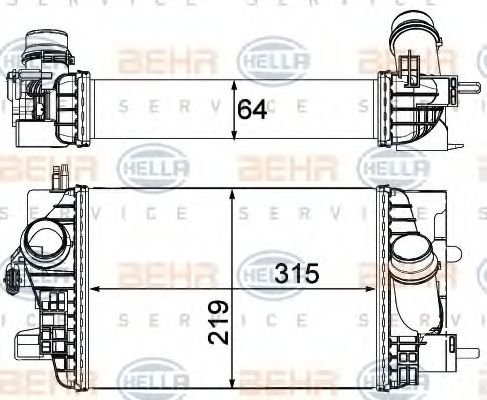 Imagine Intercooler, compresor HELLA 8ML 376 751-131