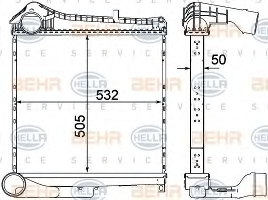 Imagine Intercooler, compresor HELLA 8ML 376 751-201