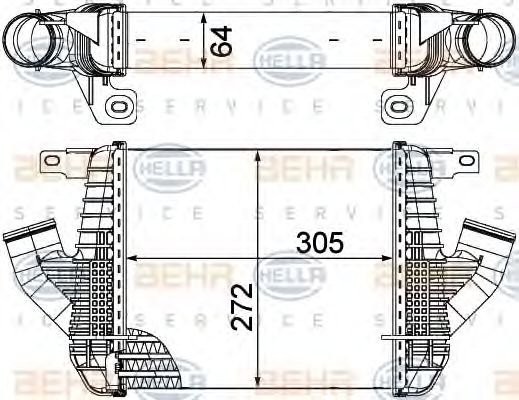 Imagine Intercooler, compresor HELLA 8ML 376 751-231