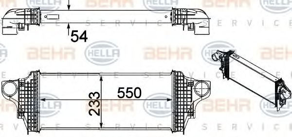 Imagine Intercooler, compresor HELLA 8ML 376 754-611