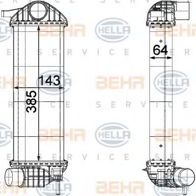 Imagine Intercooler, compresor HELLA 8ML 376 755-551