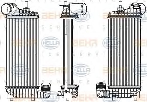 Imagine Intercooler, compresor HELLA 8ML 376 755-601