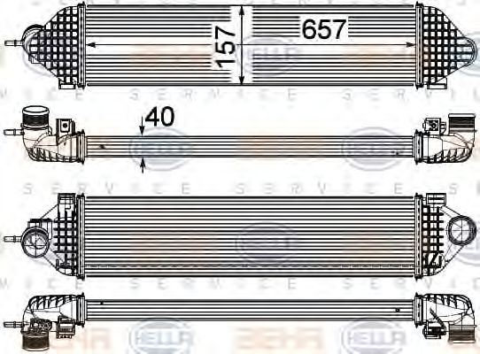 Imagine Intercooler, compresor HELLA 8ML 376 755-621