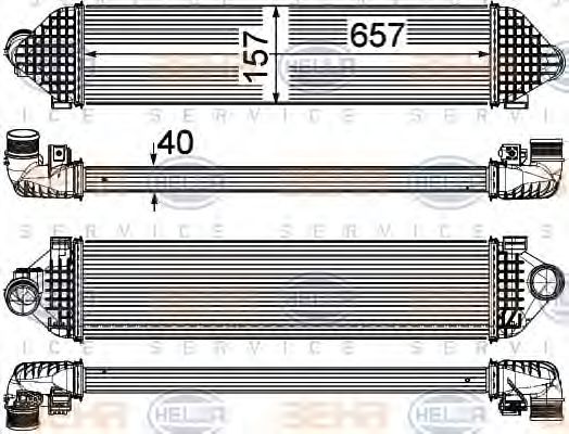 Imagine Intercooler, compresor HELLA 8ML 376 755-631