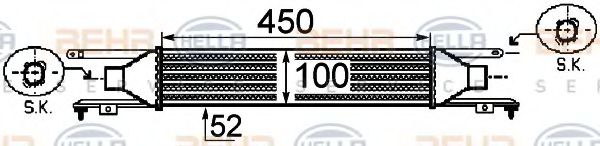 Imagine Intercooler, compresor HELLA 8ML 376 755-731