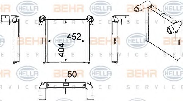 Imagine Intercooler, compresor HELLA 8ML 376 756-061