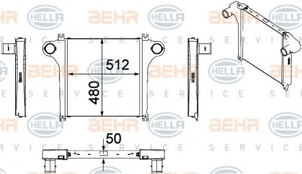 Imagine Intercooler, compresor HELLA 8ML 376 756-071