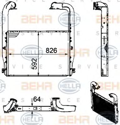 Imagine Intercooler, compresor HELLA 8ML 376 756-201