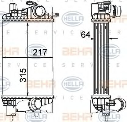 Imagine Intercooler, compresor HELLA 8ML 376 756-411