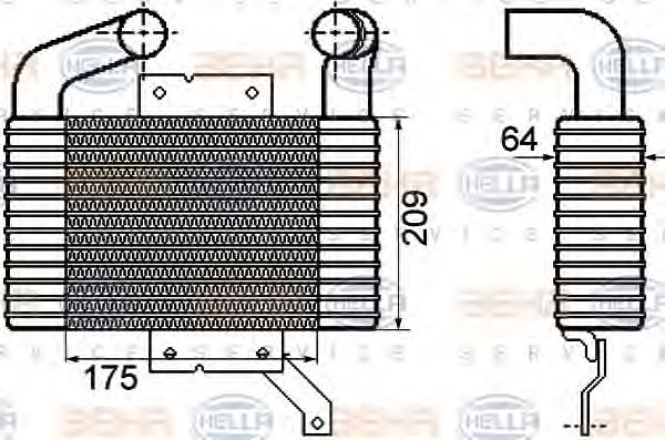 Imagine Intercooler, compresor HELLA 8ML 376 756-571