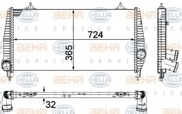 Imagine Intercooler, compresor HELLA 8ML 376 756-751