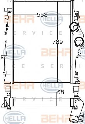 Imagine Intercooler, compresor HELLA 8ML 376 758-151