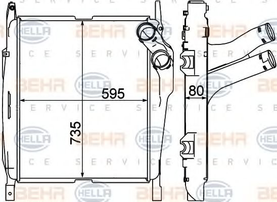 Imagine Intercooler, compresor HELLA 8ML 376 758-161